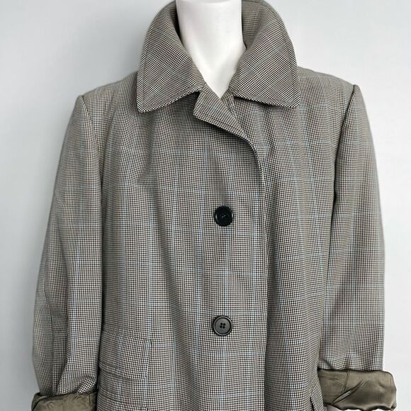 Vintage Aquascutum wool blend houndsthooth coat - Picture 3 of 15